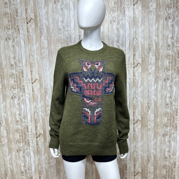 Michael Bastian Intarsia Totem Pole Sweater [13122] - Picture 2 of 8